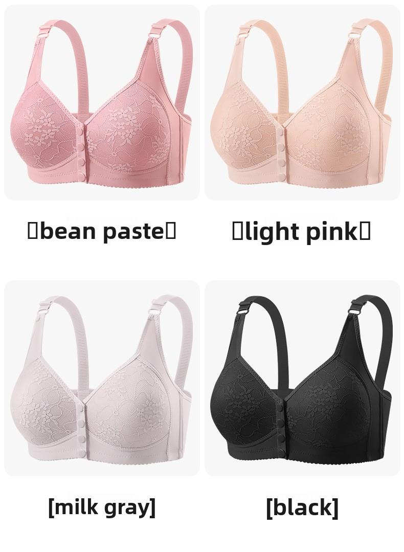 6 Pack Front Closure Bras for Women, Wire-Free Push Up Sports Bra with Removable Padding, No Dig Adjustable Straps, Seamless Full Coverage T-Shirt Bra, Comfortable Maternity Tank Top Style -RR