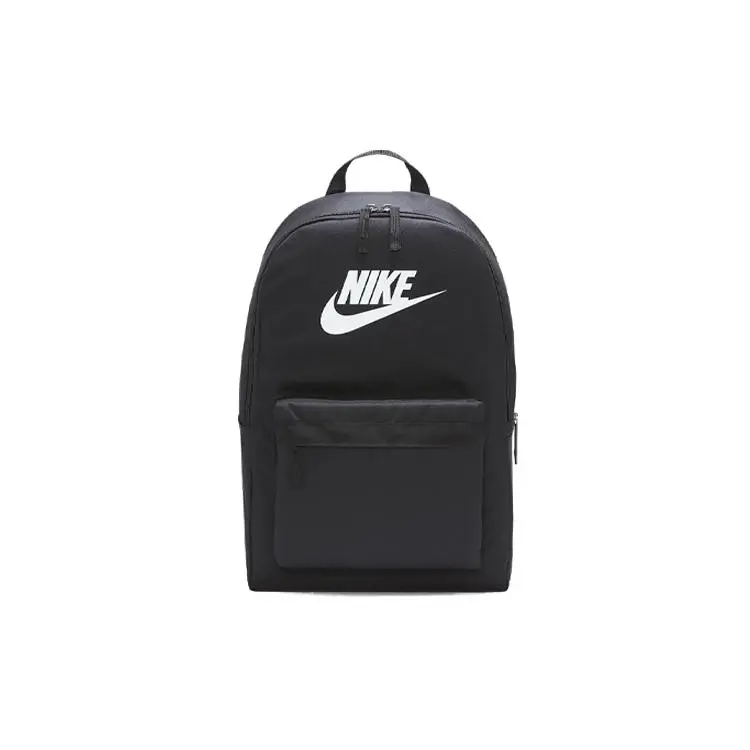 Nike Heritage Logo Polyester Laptop Backpack for Students and Couples, Classic Style in Black
