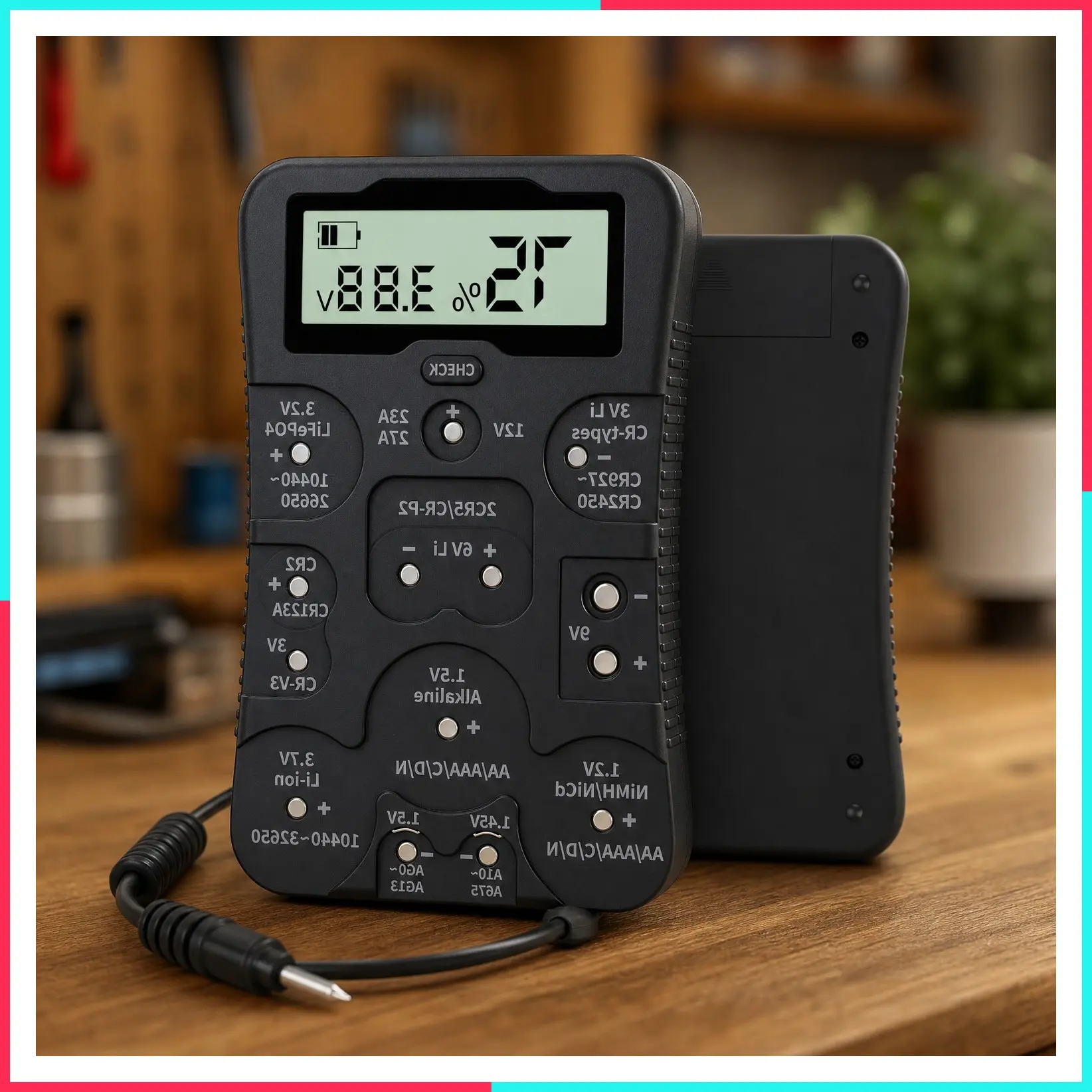 Battery Tester for AA AAA C D 9V and More – 12 Types Household Battery Checker