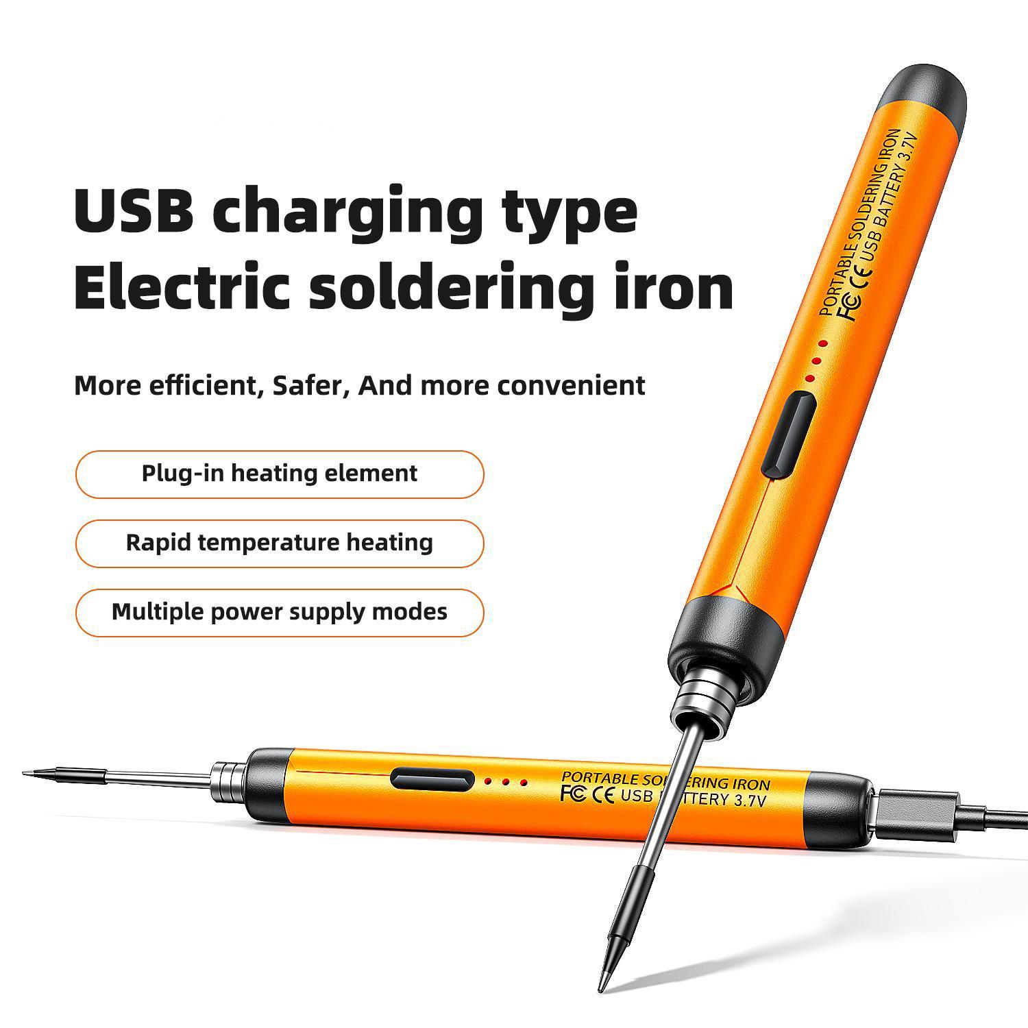 USB Or Battery Dual-use Soldering Iron, 3-speed Temperature Adjustable Soldering Iron with Storage Box, Soldering Iron Tool Kit for Home & Office