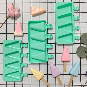 1/2/3pcs Silicone Popsicle Ice Cream Molds, Silicone Triangle Ice Cream Molds, DIY Chocolate Cake Baking Tools