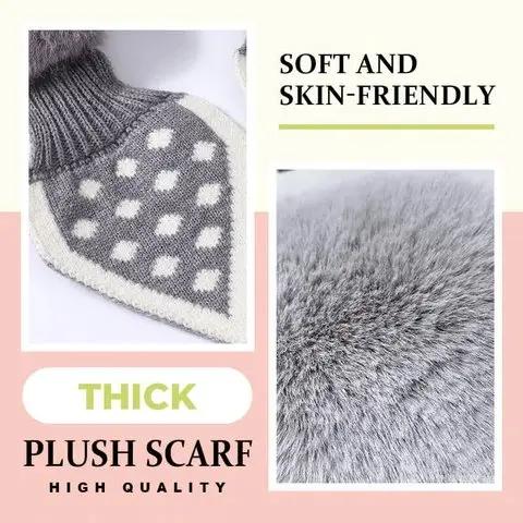 Buy One, Get the Second at Half Price|All-match Thick Plush Scarf Ultra-Soft & Warm with Peach Heart Wavelet Dot Houndstooth Polka Dot & Diamond Grid Patterns for Winter Style and Comfort