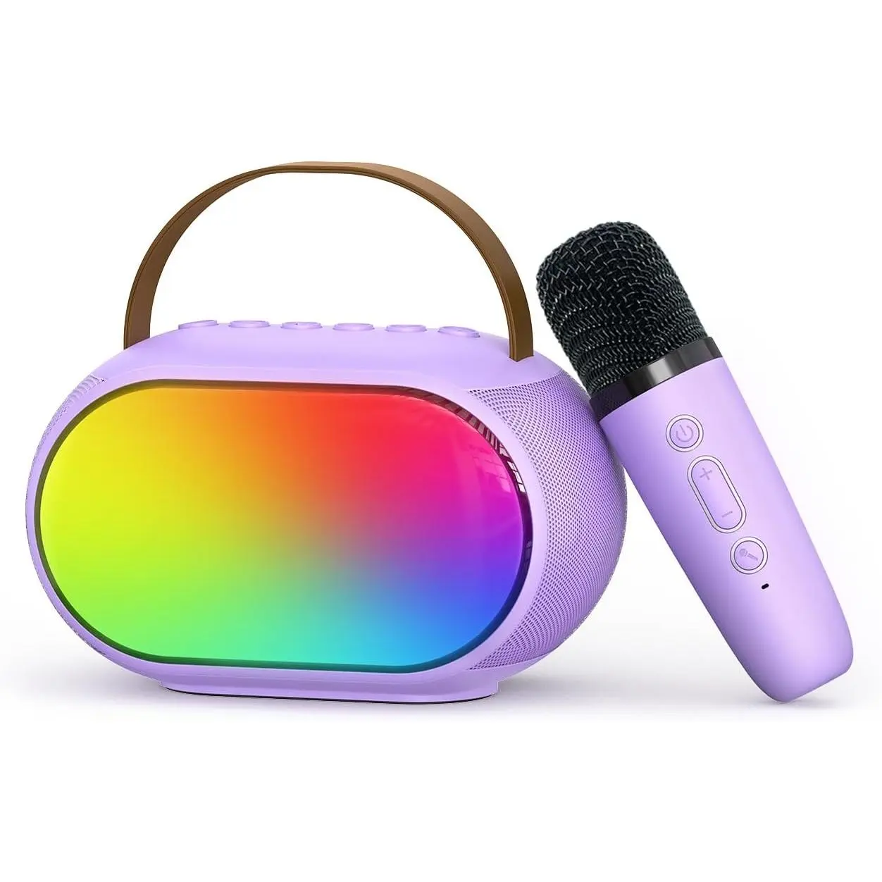 Portable Bluetooth Karaoke Microphone Machine with 2 Drivers, High-Quality USB Type-C & Batteries, Christmas Birthday Gift for 3-12+ Yrs Kids Teens Adults, Purple Toy for Diverse Needs