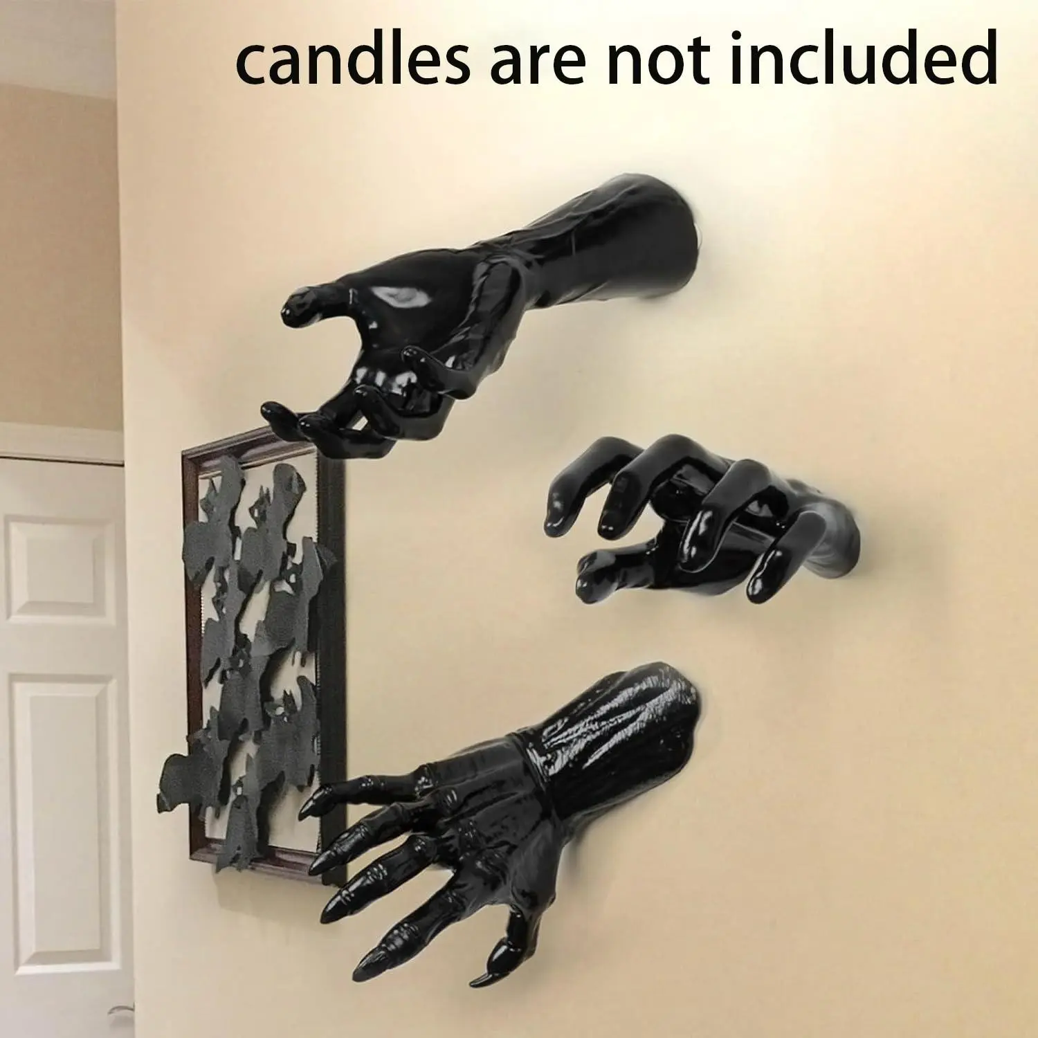 3pcs Halloween Horror Ghost Hand Props, Devil's Hand Fake Hands Desktop Decorations, Perfect for Halloween Party Supplies
