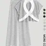 【Black Friday】Women's Striped Two-Piece Set, Cutout Crop Top & High Waist Wide-Leg Pants Set, Soft Loungewear, Casual Matching Outfit for Daily Wear