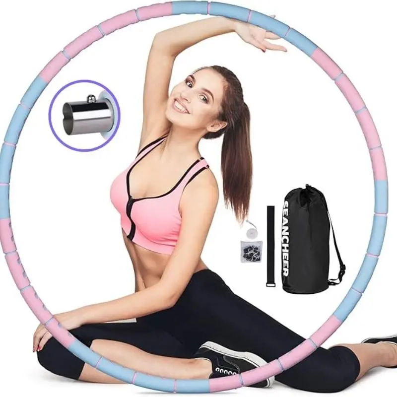 Detachable Weighted Hula Hoop, Waist Slimming Fitness Hoop, Multi-Color Options, Ideal for Workout and Body Shaping