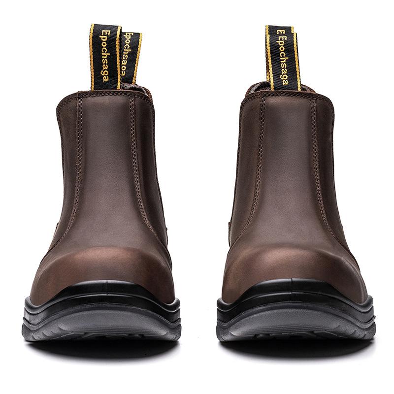 【Safety shoes】 Insulation 18KV Anti-Smash Anti-Piercing Anti-Scalding Comfortable Wear-Resistant Wholesale Anti-Smash Anti-Stab Insulation Electric Welding Labor Insurance Shoes Footwear Closed for Worker Boy Brown