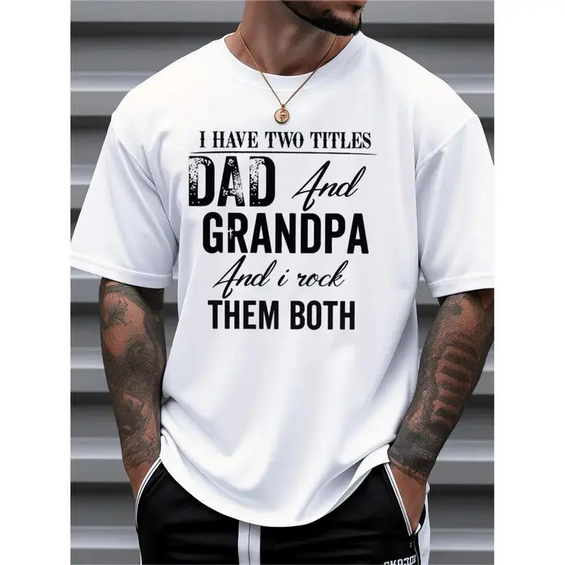 Funny Grandfather TShirt with Dad and Grandpa Titles Perfect for Father's Day Casual Comfort Grandparent Gift Featuring Grandchild Names Ideal for Dads and Grandpas YearRound Versatile Plus Size Cloth