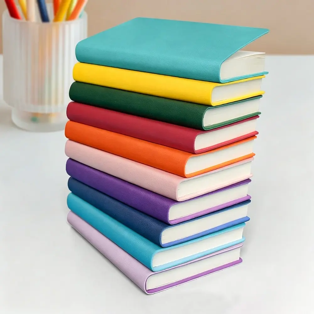 A7 Size Portable Notebook, Mini Pocket Simple Notepad, 200 Pages Lined Paper, Ideal for Writing, Drawing, School Activities, 10 Colors Available