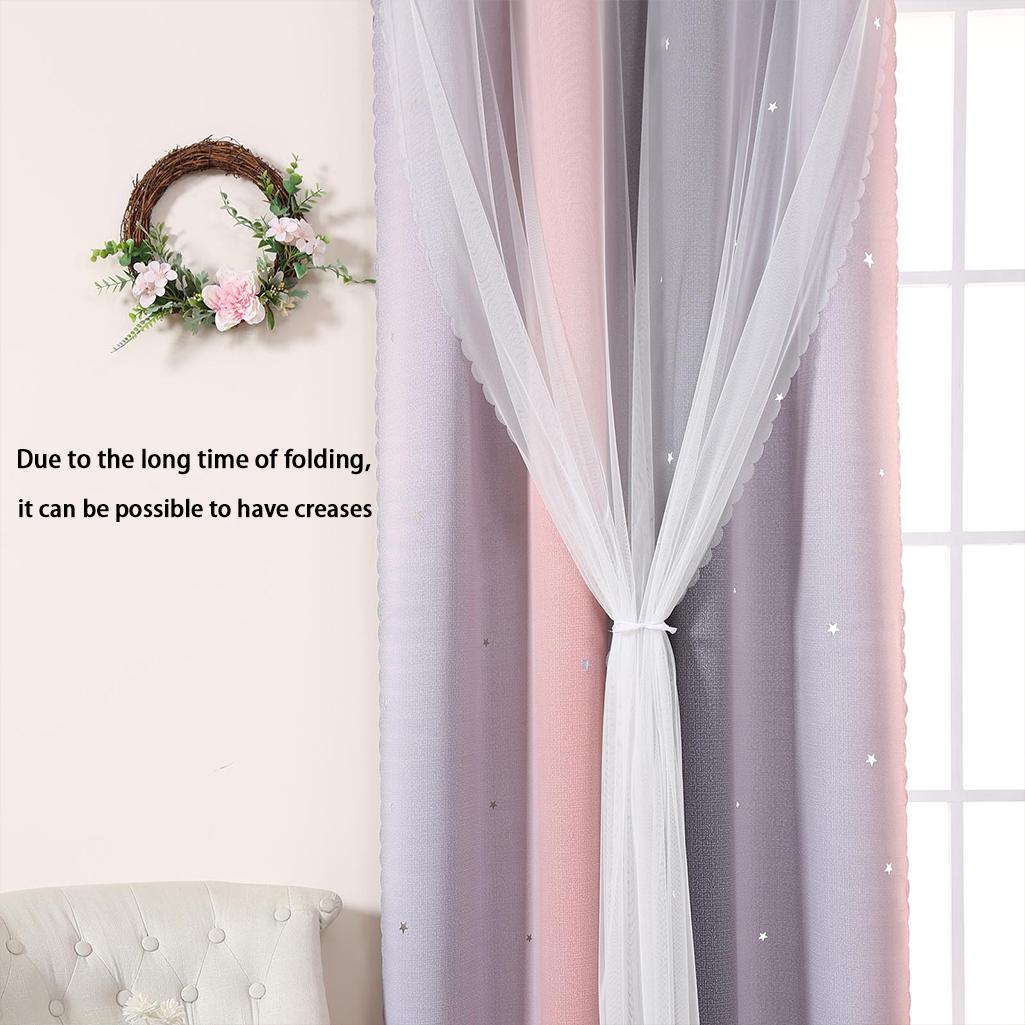 Star Pattern Hollow Out Curtain, 1 Piece Modern Window Curtain for Home Bedroom Decor, Grommet Curtains
