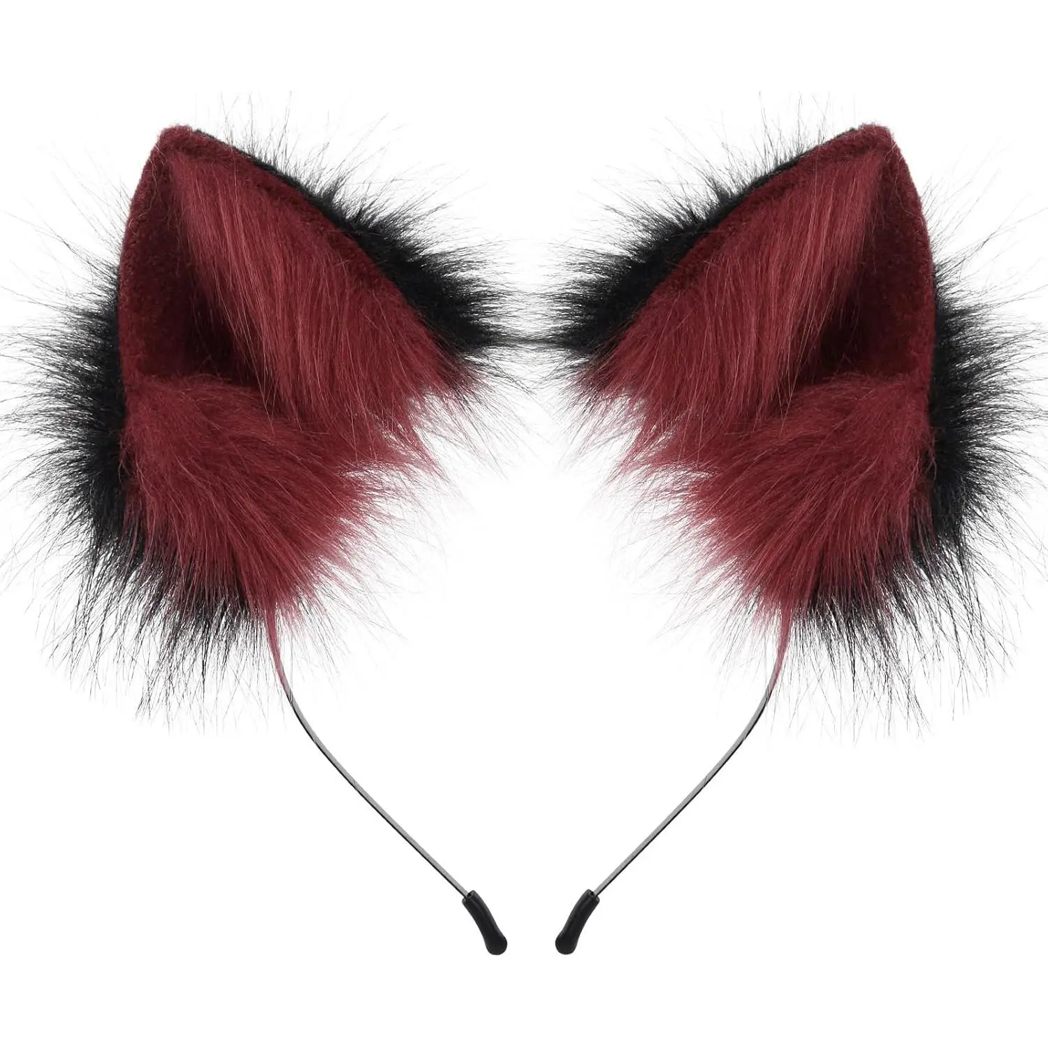Mylleure Adjustable Fit Faux Fur Animal Ears Headband, Anime Inspired Halloween Festivals Cosplay Accessory, Party Wear Fox Wolf Costume Accessory Furry Headwear