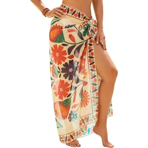 Womens Beach Cover Up Chiffon Sheer Bikini Beach Swimsuit Coverup Sarong Pareo Wraps for Women