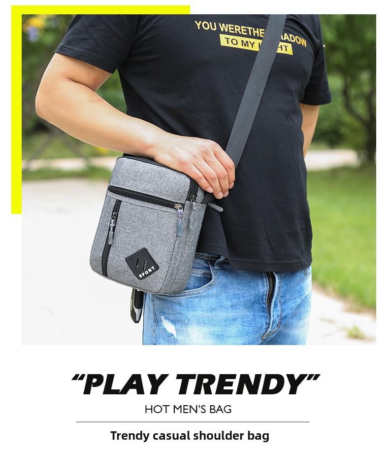 Casual Business Men Messenger Bag Version Simple Oxford Cloth Cross Body Shoulder Bag for Male Daily Use, Work, Travel Outdoors