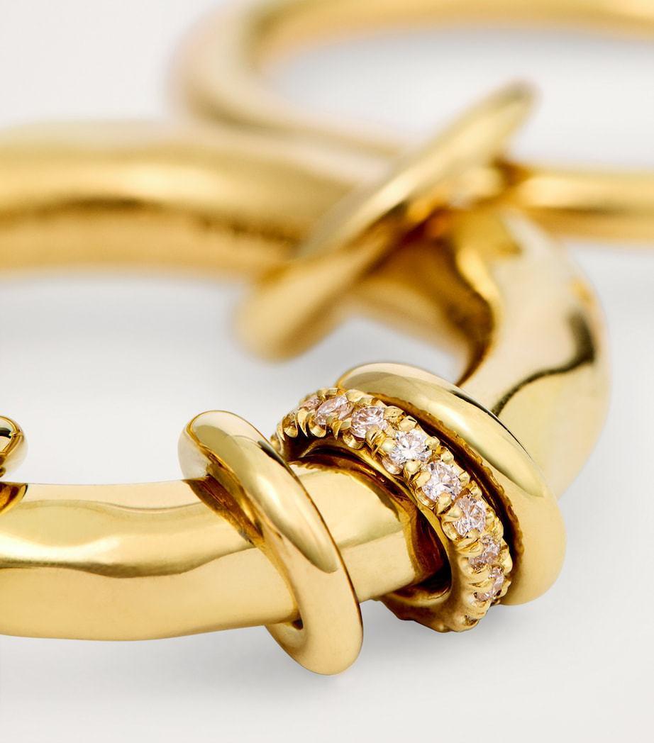 Interlocking Triple Band Ring, Micro Paved Blue Sapphire CZ Knot Ring, Luxury Statement Jewelry for Daily Wear & Parties, Perfect Gift