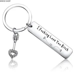 Best Friend Engraved Keychain for Women, Stainless Steel Pendant Accessory with Meaningful Message for Keys, Bags and Everyday Carry