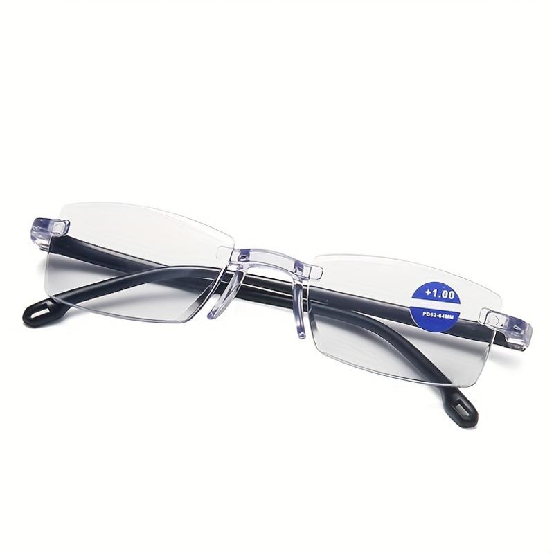 Reading Glasses Rectangle Rimless Presbyopic Anti Fatigue Computer Readers For Women Men +1.0 To +4.0