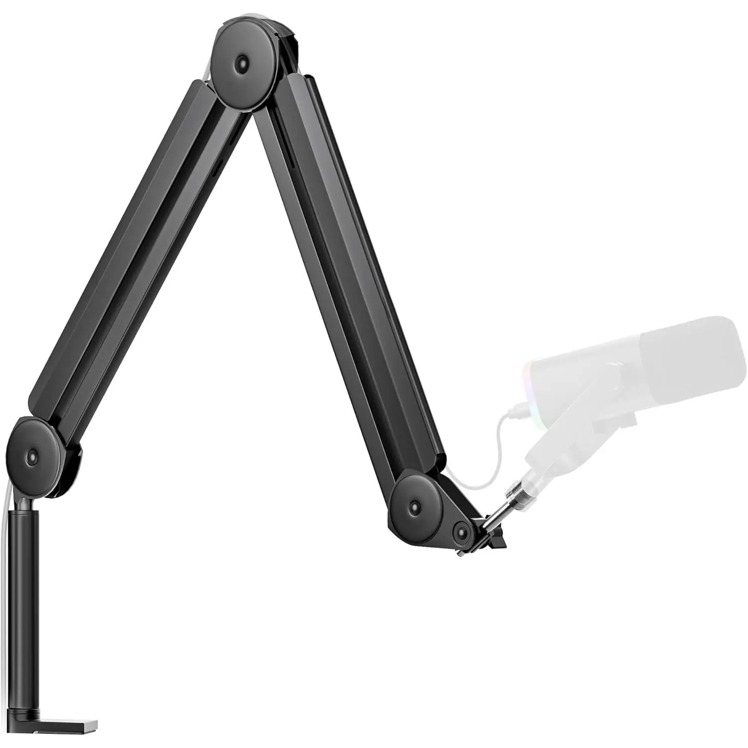 Microphone stand cable organizer, suitable for Blue Yeti, FIFINE AM8, K669B, HyperX QuadCast S, SoloCast, AT2020, Shure SM7B, MV7 and other microphones