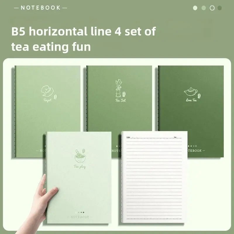 B5 Thickened Stitching Notebook, 4 Counts/set Colorful Cover Spiral Notebook, Journals For Writing, Stationery Supplies for Home School Office, Aesthetic School Supplies Available