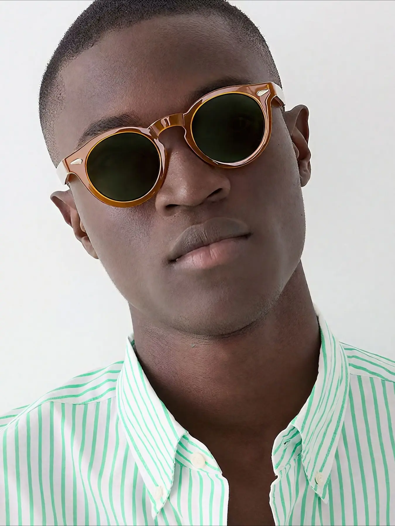 Korean Style Fashionable Round Men's Sunglasses UV400