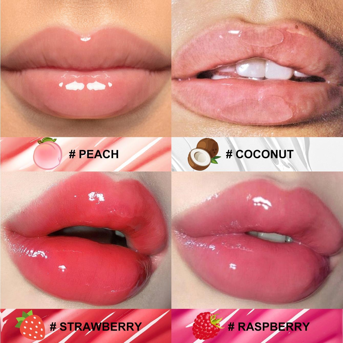 Moisturizing Lip Oil, Lip Treatment, 1 Count No-sticky Gloss Lip Balm, Fruit Flavored Lip Oil For Dry Lip's Moisturizing Hydrating And Nourishing, Christmas Gift