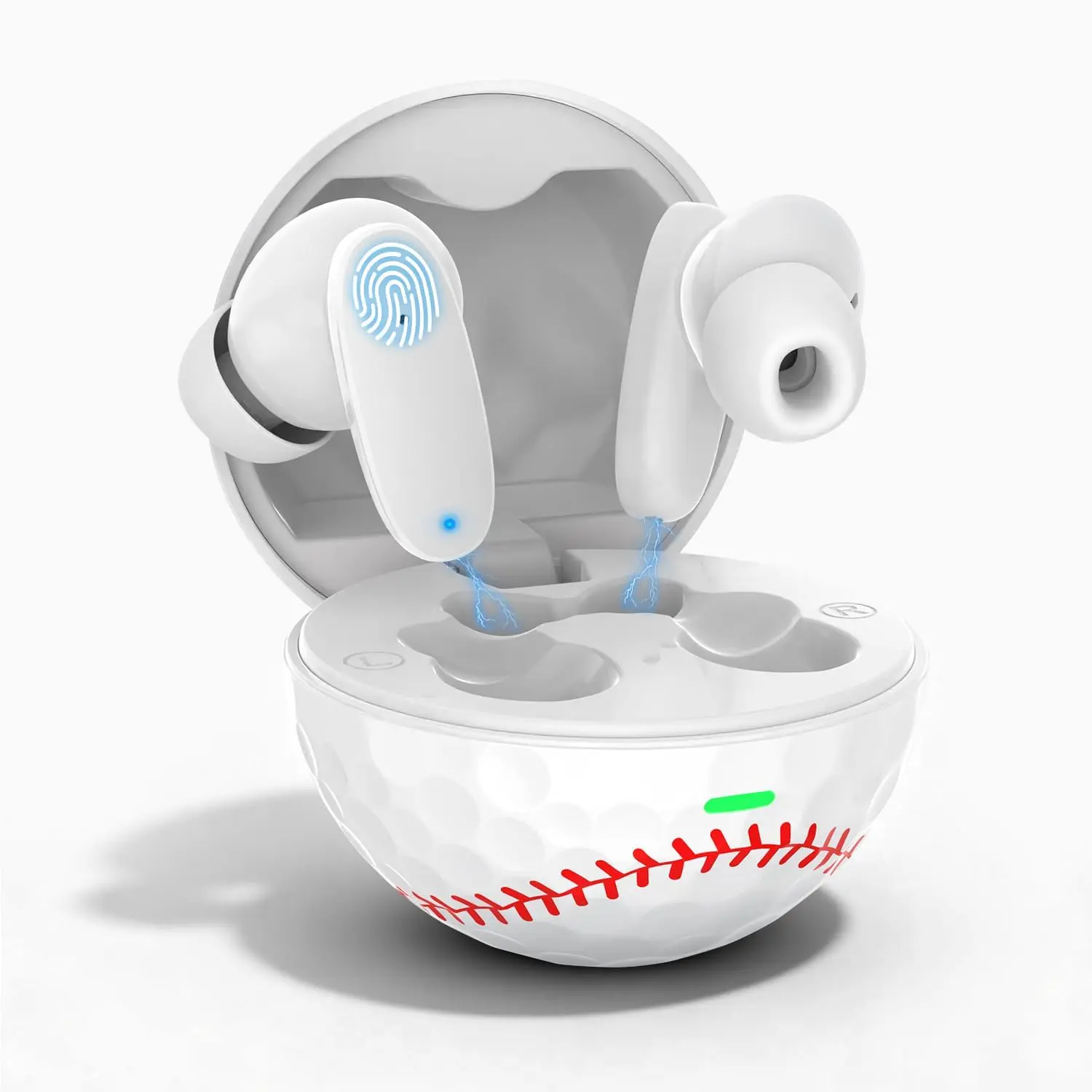 True Wireless Earbuds, Bluetooth 5.4 Headphones with Dual ENC ANC Noise Canceling, 13mm Drivers for Deep Bass Stereo, IPX7 Waterproof, 18H Playtime, USB-C Charging Case for iPhone Android