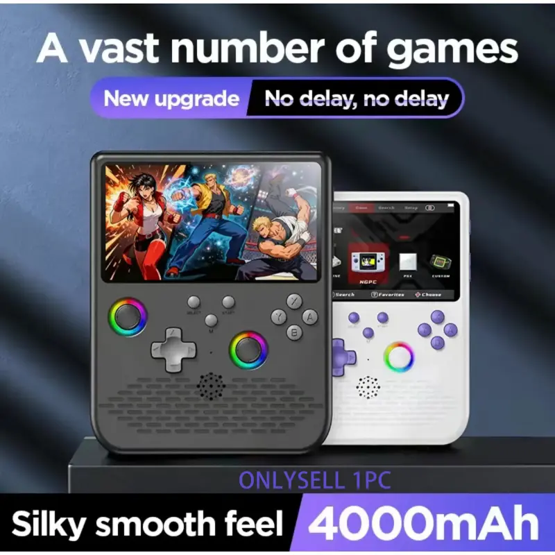2026 new model H5 handheld game console, mini compact portable game console, 5-inch IPS screen, nostalgic retro vintage game console for childhood memories, 4000mAh Lithium battery