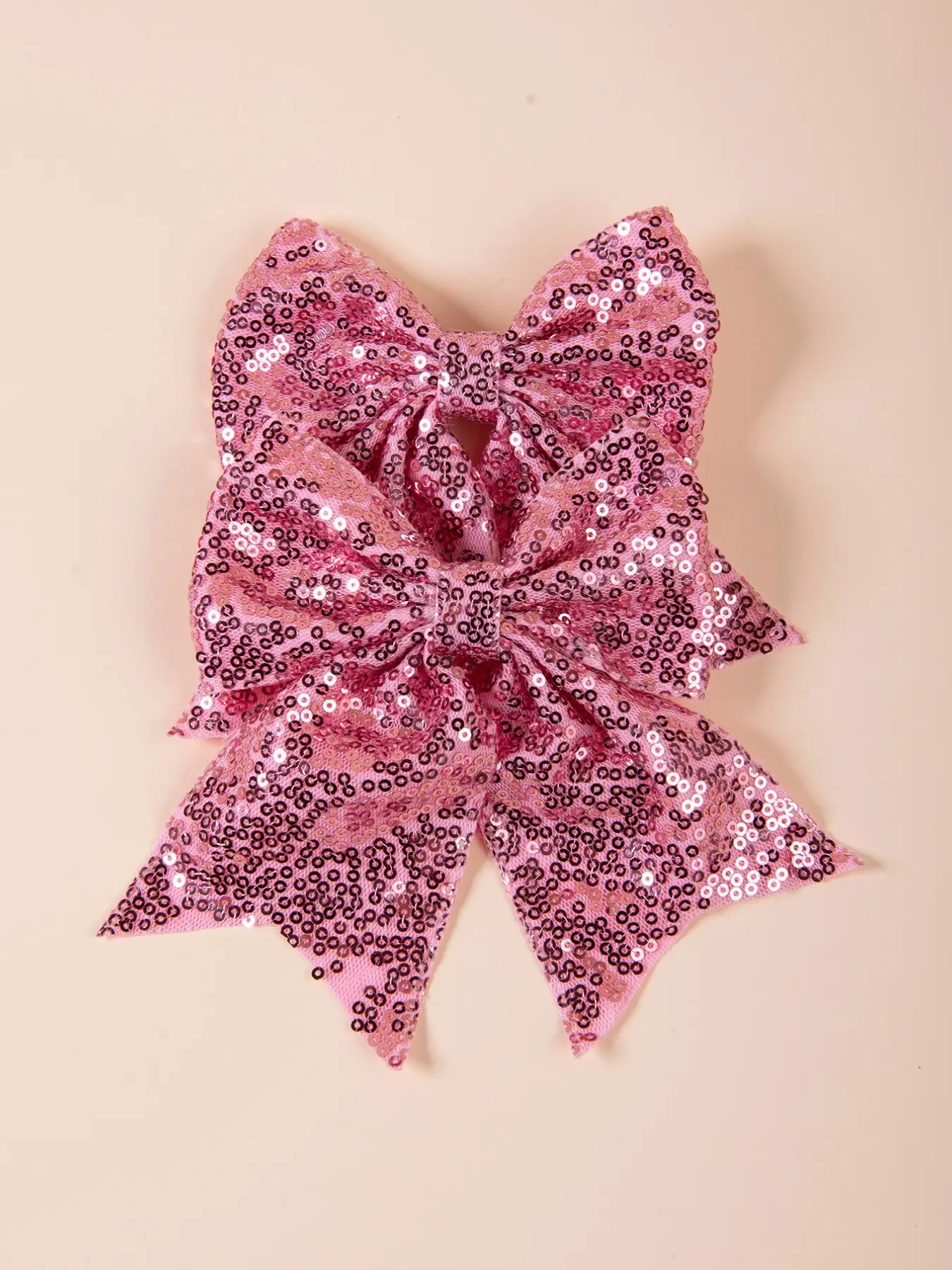 Large Sequin Bow Hair Clips for Girls, Multicolor Glitter Butterfly Hair Accessories with Streamer Ribbon, Party and Daily Wear