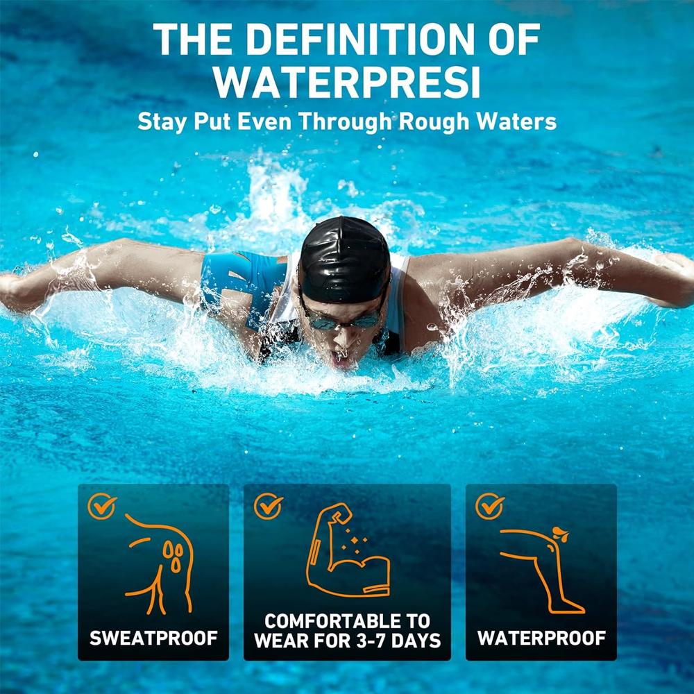 1/5/10PC Precut Kinesiology Tape for Shoulder Support & Stability,Shoulder Pain Relief Athletic Tape - Waterproof & Elastic