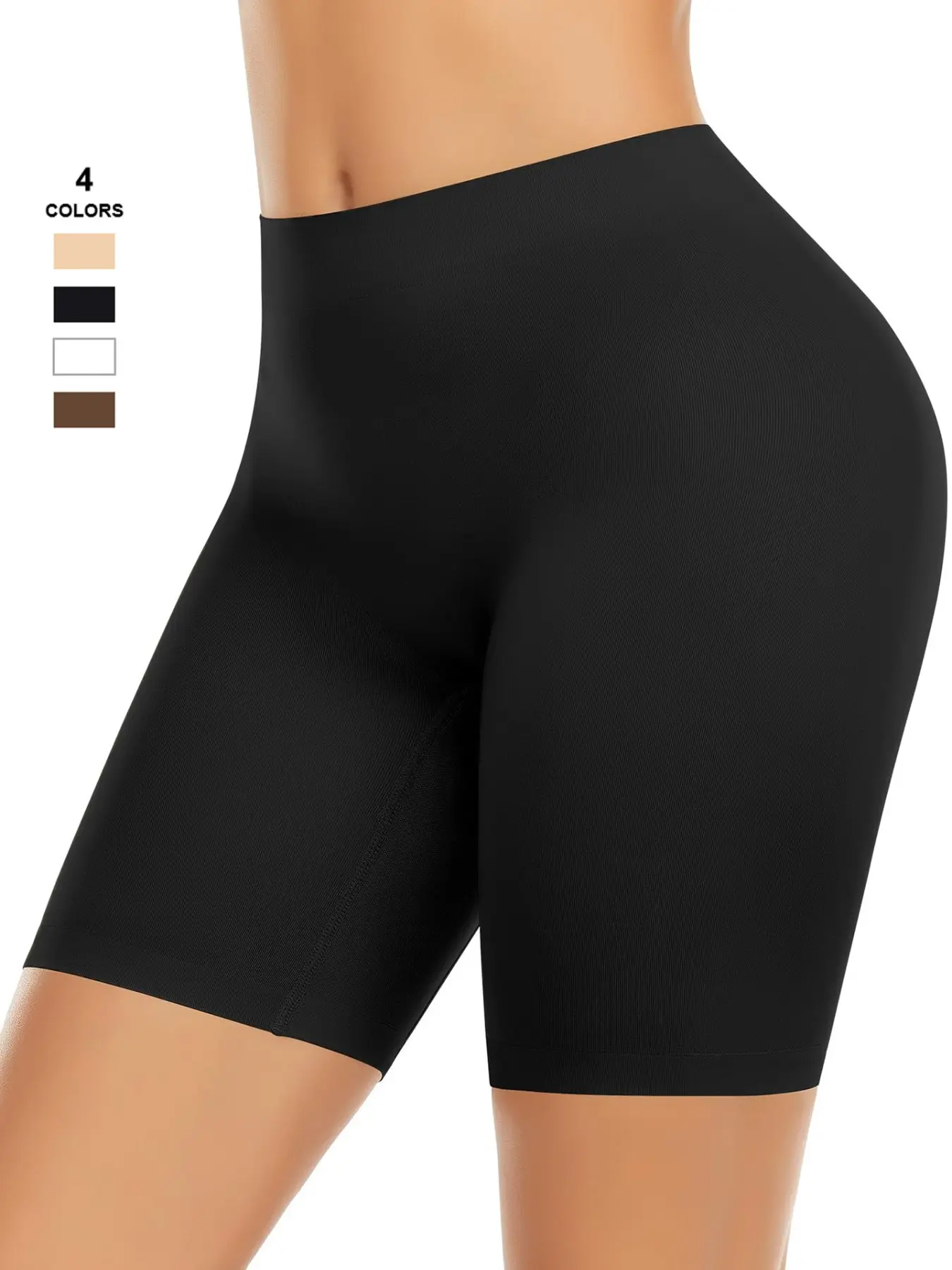 Women's High-Waisted Seamless Shapewear Shorts, Body Shaper Shorts, Body Shaping Compression, Elastic Smooth Comfort Fit Anti-Friction, Ideal for Dresses, Yoga, Cycling