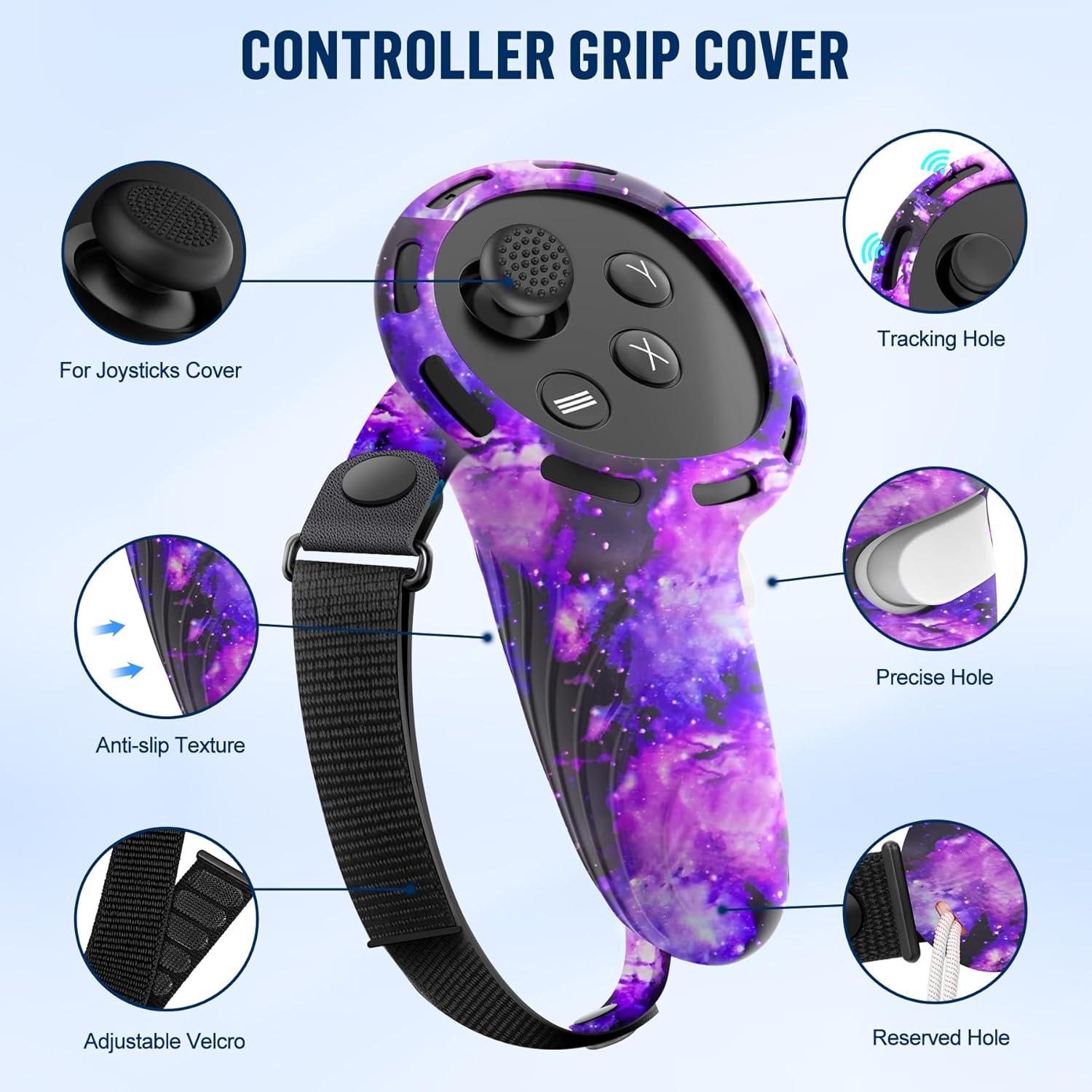Cover Set Compatible with Meta/Oculus Quest 3s Accessories,   Cover, Controller Grip Cover, Camera Lens Protector, VR Shell Cover, Protective Lens Cover, Not Fit Quest 3
