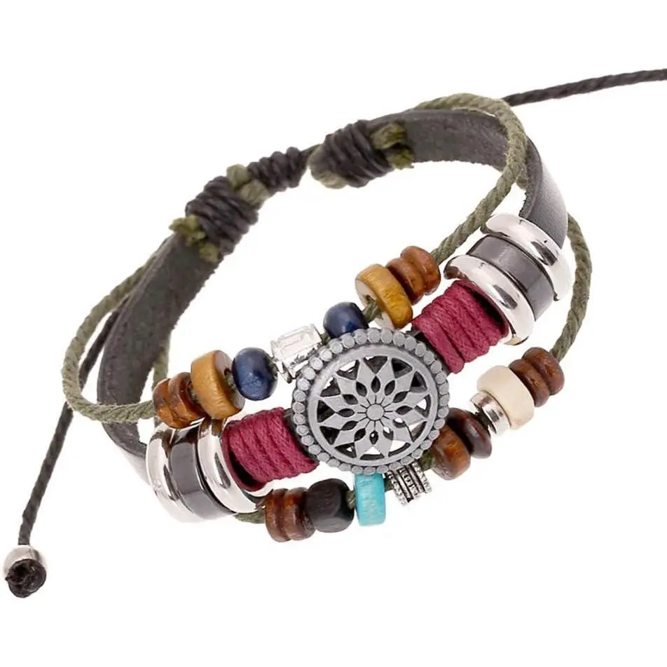 Women Lady Bohemia Wind Beaded Multilayer Hand Woven Bracelet