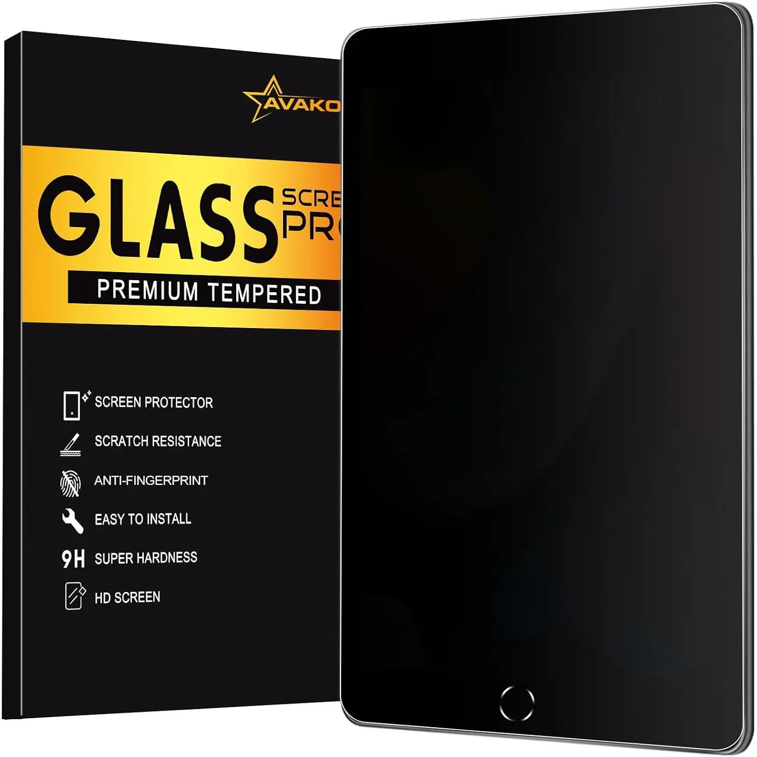 Matte  Screen Protector for iPad 9th Generation 10.2 Inch 2022, Anti Spy Private Filter for iPad 8th/7th Gen 10.2", High  Bubble-Free Easy Install Black  Screen, 1 Pack