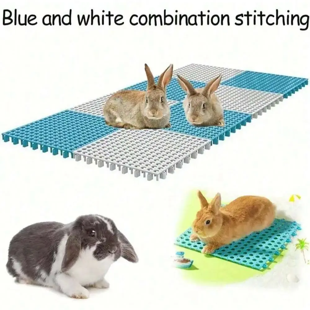 Rabbit Cage Mat, Plastic Floor Rest Pad with Holes and Adjustable Design, Comfortable Bottom for Wire Cages, Pet Foot Protection