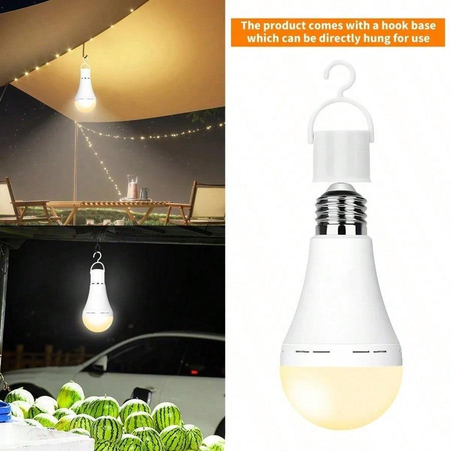 4 Pack Rechargeable Emergency Light Bulbs Battery Powered LED Light Bulb E27 12W 60W Equivalent for Home Power Outage Camping