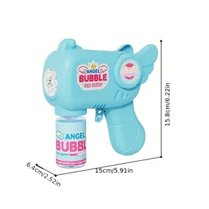 Portable Angel Bubble Machine, One-Button Bubble Maker with Colorful Lights for Party & Wedding Does not contain bubble wrap