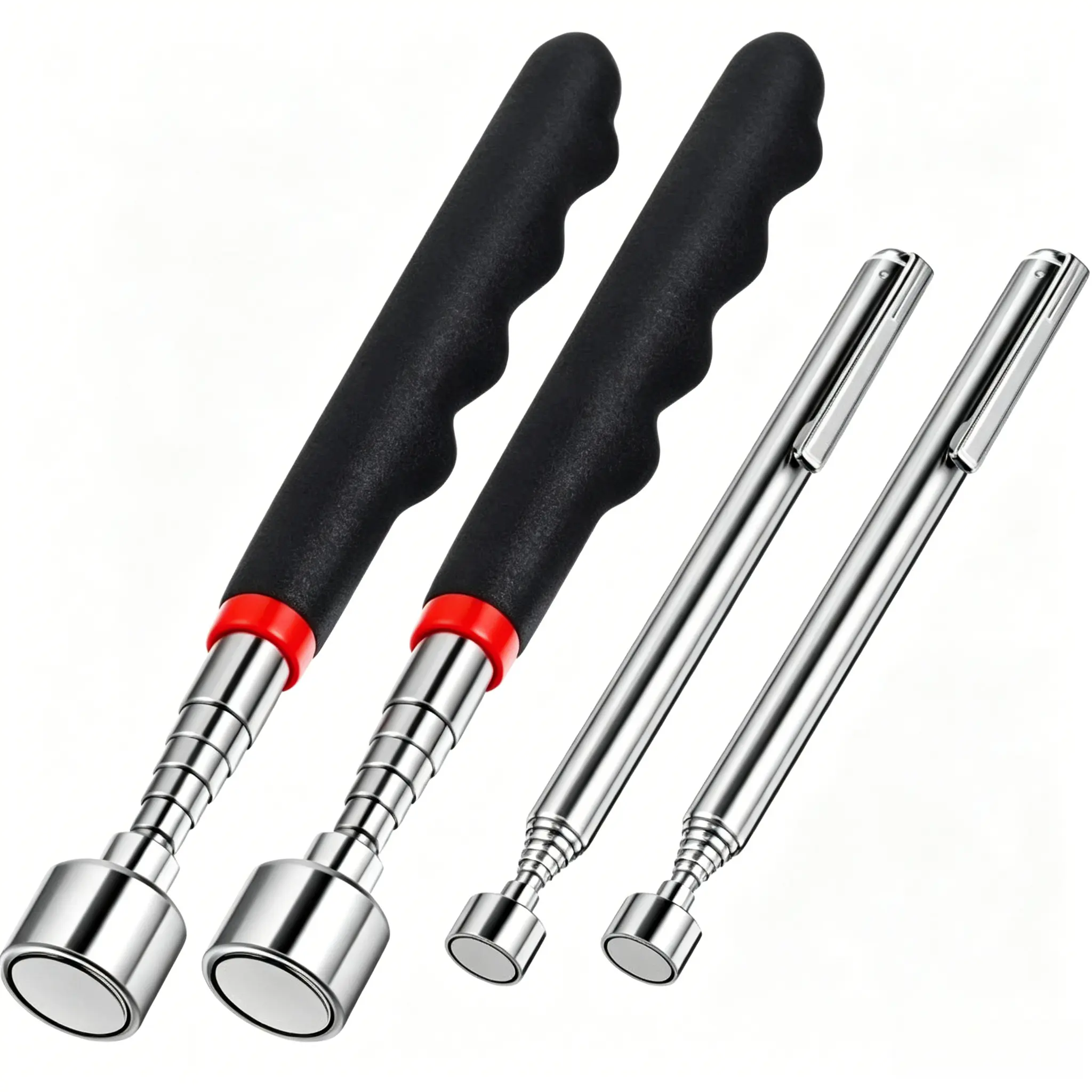 4 PCS retractable magnetic clamp, Hardware Hand Tools, Construction Tools, Heavy Duty, made of stainless steel, non-electric, no batteries required, suitable for use in hard-to-reach areas of cars and buildings-YY1