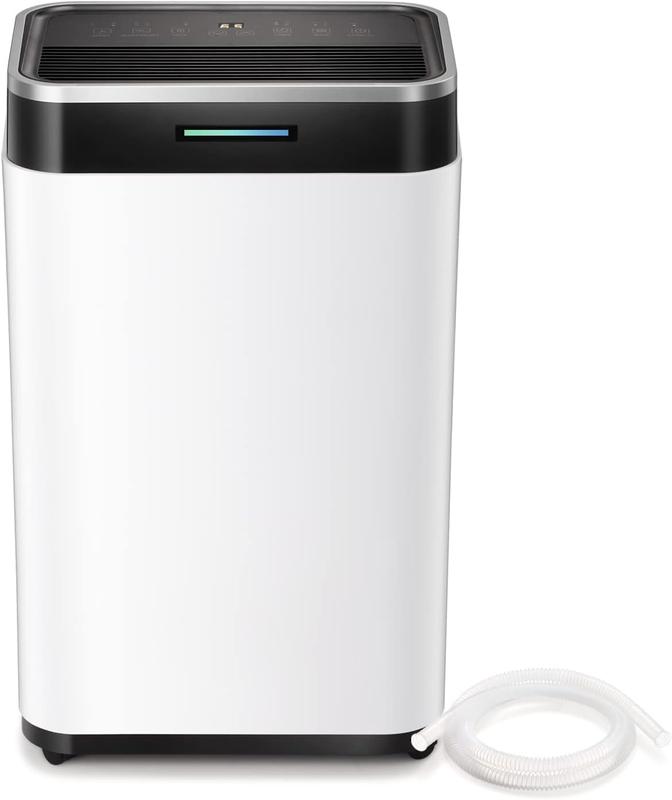 COWSAR 4500 Sq.Ft Dehumidifier Home Basement Bathroom Bedroom, 45PPD, 6.5L Water Tank with Drain Hose, Intelligent Humidity Control, Auto or Manual Drainage, Auto Shut-Off