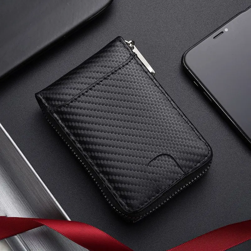 Car Driver License Case Carbon Fibre Men's Wallet Cash Credit Card Holder Purses Auto Universal Accessories