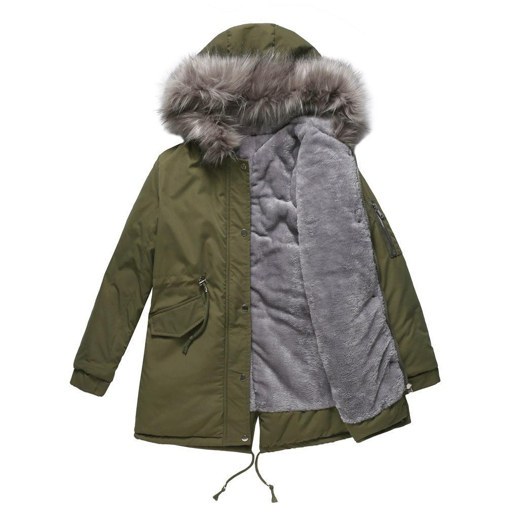 Women's winter warm coat, thickened waterproof fleece-lined parka, oversized military-style windbreaker, hooded padded jacket, double-layer padded jacket Women's winter warm coat, thickened waterproof fleece-lined parka, oversized military-style windbreaker, hooded padded jacket, double-layer padded jacket