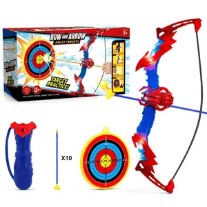 Cool Spider Bow and Arrow Toy, Glowing Effect, Suitable for Kids Aged 3+, Indoor Outdoor Fun, Includes Target and Arrows, Birthday Gift