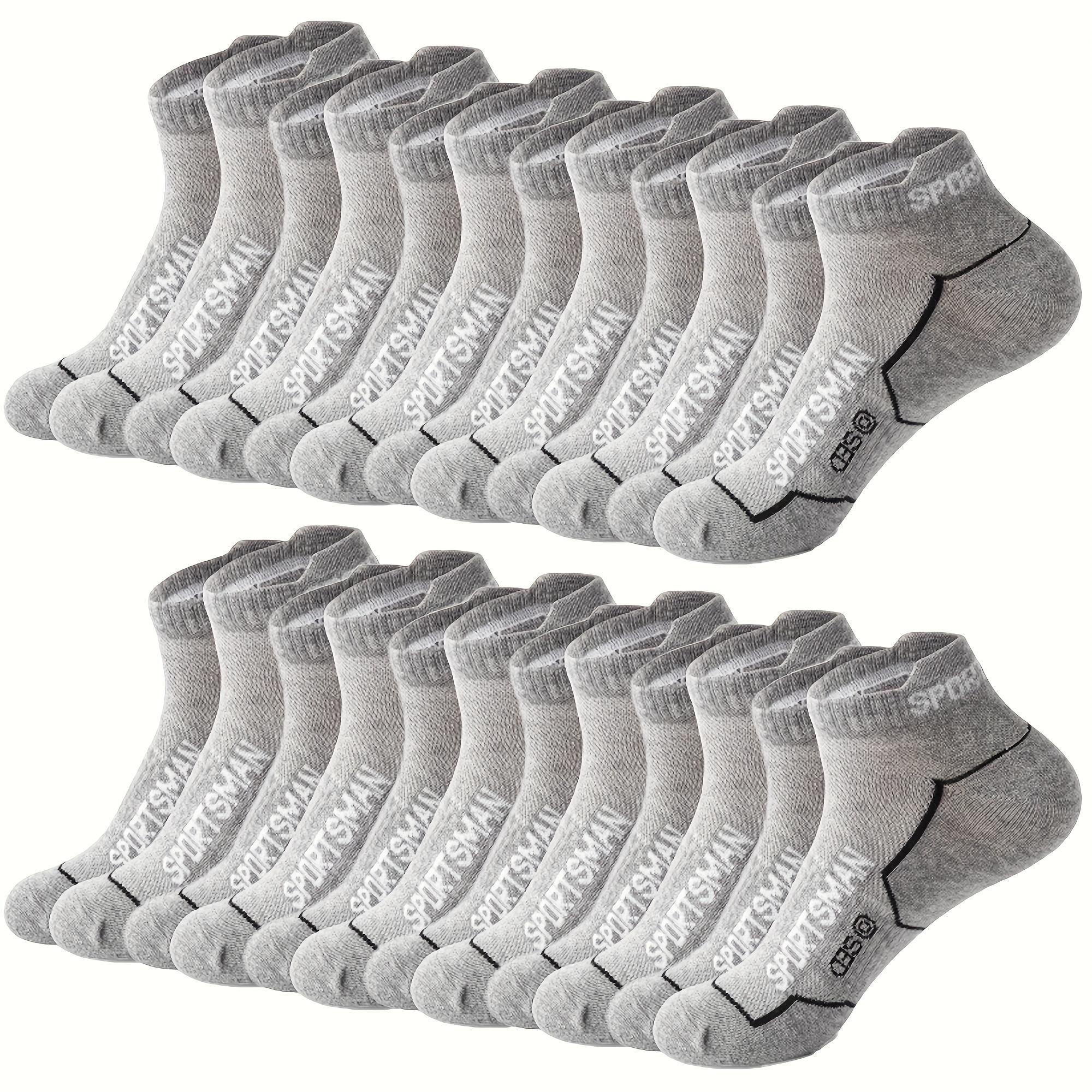12 Pairs Breathable Men's Athletic Socks | Moisture-Wicking, Short-Cut Low-Top Casual Socks for Running, Sports, and Everyday Wear | All Season Comfort, Athletic Socks, Stretchy Fabric, Sweat-Resistant