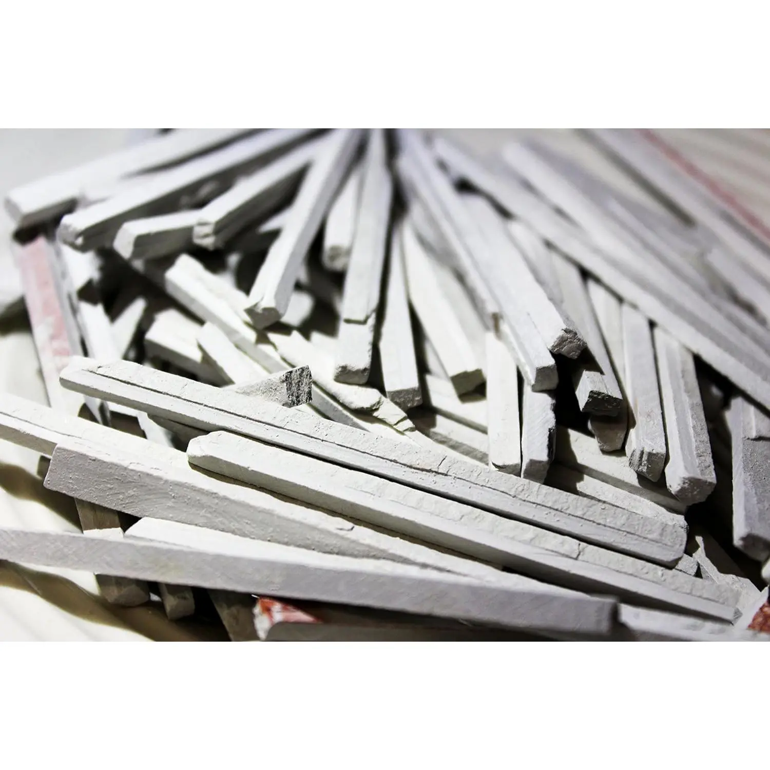 250 Grms Slate Chalk Bars - Edible White & Earthy Colored Thin Pencils