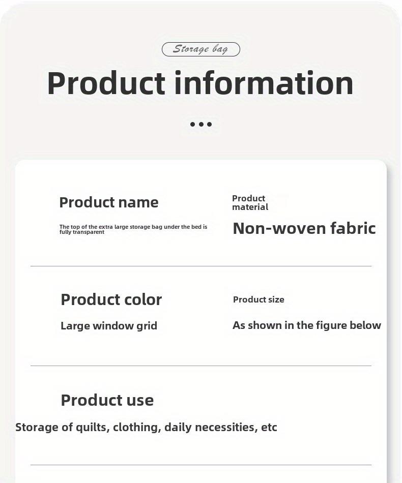 2pcs Blanket Box Extra Large Under-Bed Storage Boxes - Thick, Durable Non-Woven Material, Dustproof & Moisture-Resistant Organizer for Home Use, Space-Saving Design with Clear Lid, Ideal for Bedding & Linens, Clothes Organizer Storage,Cool Stuff For Room