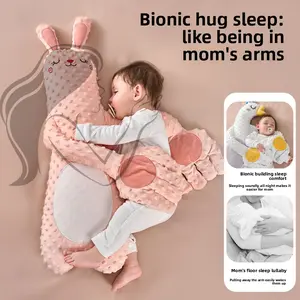 2026 New Baby Giraffe Soothing Palm Plush Sleep Toy, Dotted Minky Dot Comfort Stuffed Animal, Newborn Anti Startle Sleep Aid Doll for Infant Crib Bed Decor