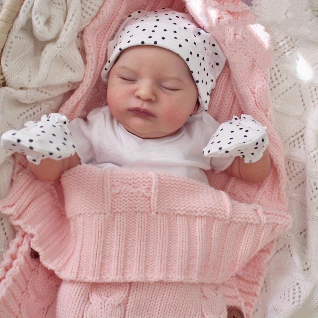 Realistic Silicone Materials Reborn Sleeping Doll, 1 Set Cute Newborn Doll with Hand-painted 3d Skin and Vascular Vein & Accessories, Birthday Gift for Child