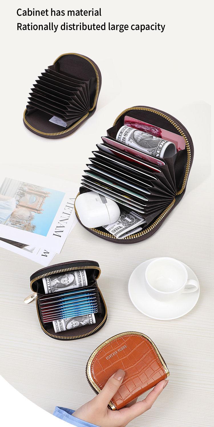 E8313 New style stone-patterned small wallet, a stylish PU multi-card slot card bag, a large-capacity coin purse for women.