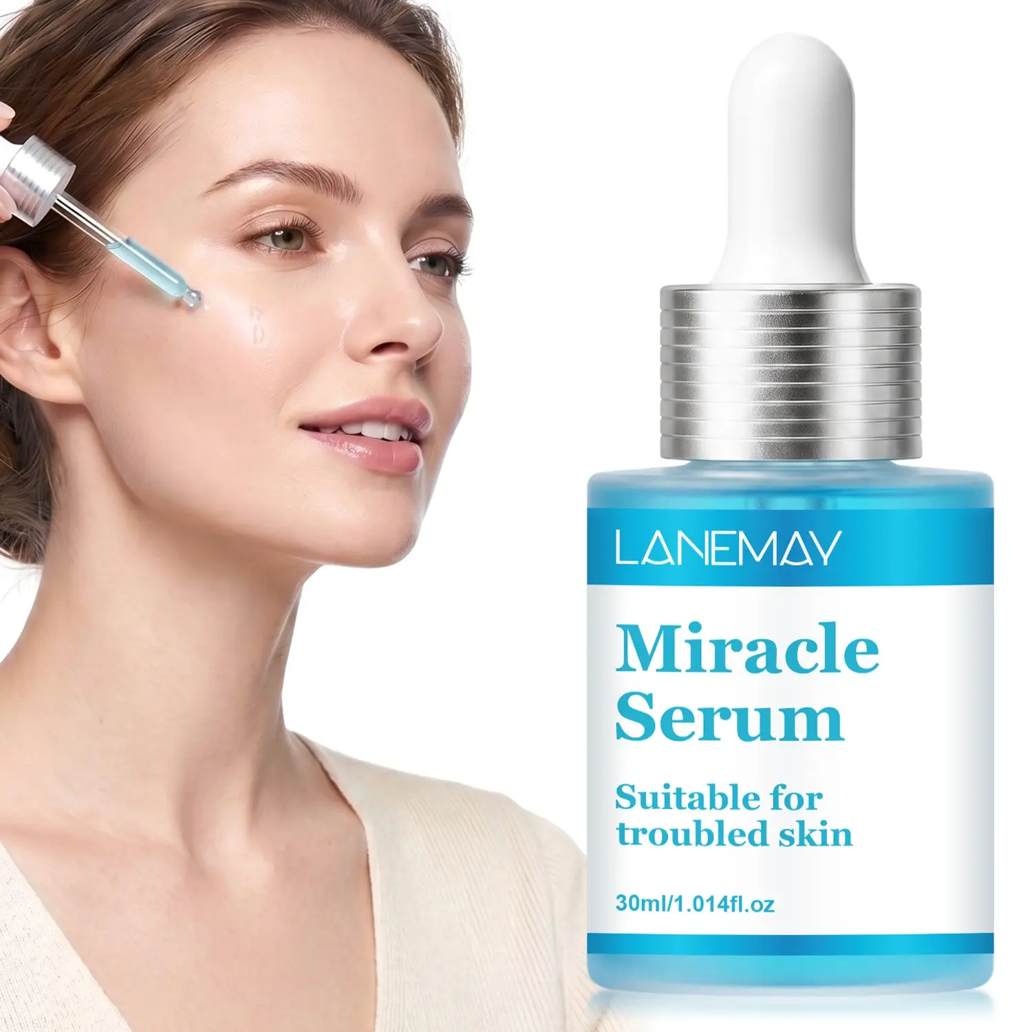 30ml Salicylic Acid Daily Care Serum with Salicylic Acid, Hyaluronic Acid, Vitamin B5, Vitamin B3 - Helps Even Skin Tone, Improves Skin Texture, Smooths Skin, Helps Control Oil - For Blemish-Prone Skin, Daily Serum Care