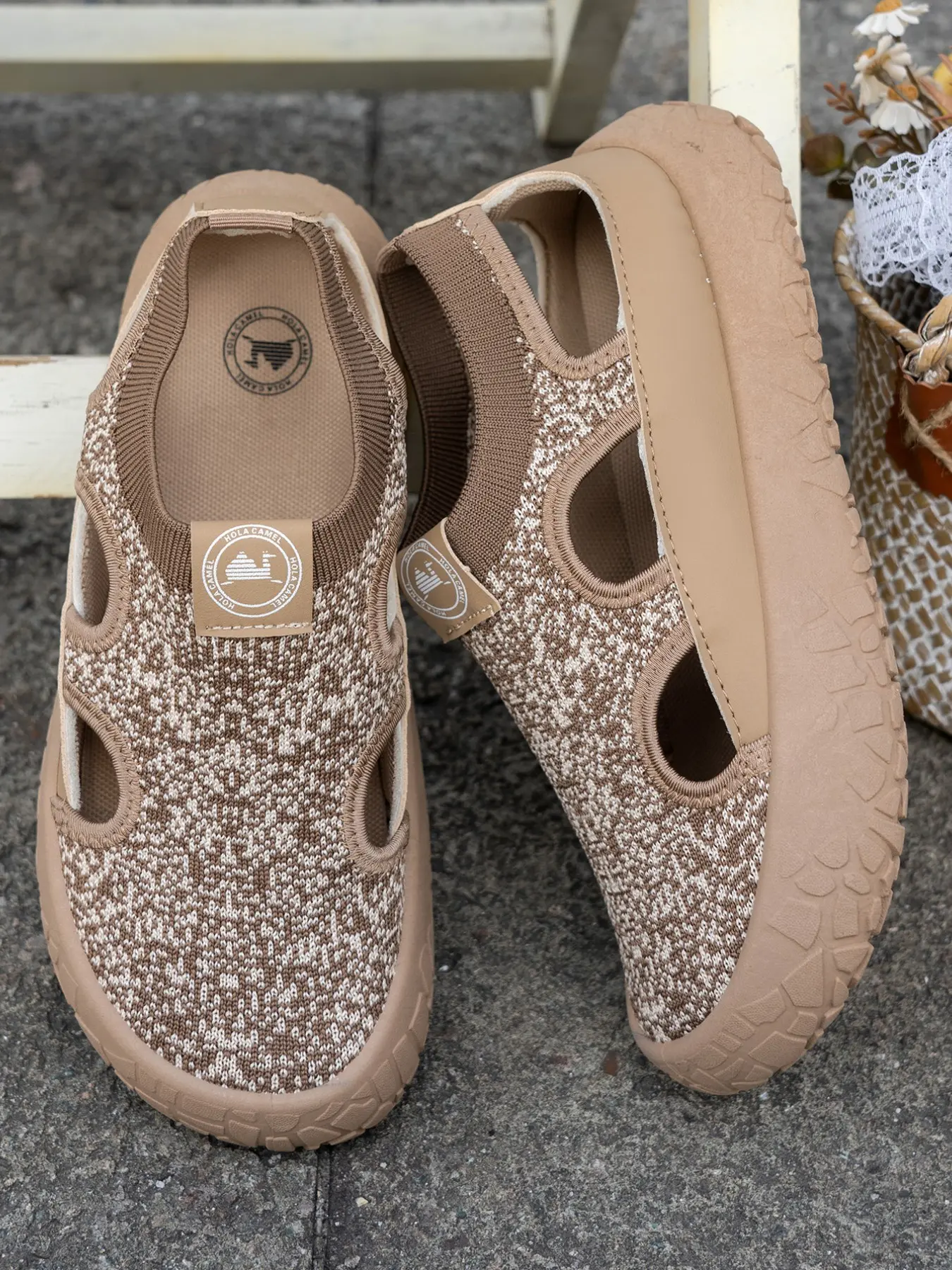 Breathable Textile Sandals, Round Toe Flatforms, Wide Fit, All-Season Casual Shoes, Lightweight PVC Sole, Ideal for Outdoor Walks