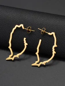 1Pair Grenada Map Earrings Women Stainless Steel Jewelry  Mother's Gifts