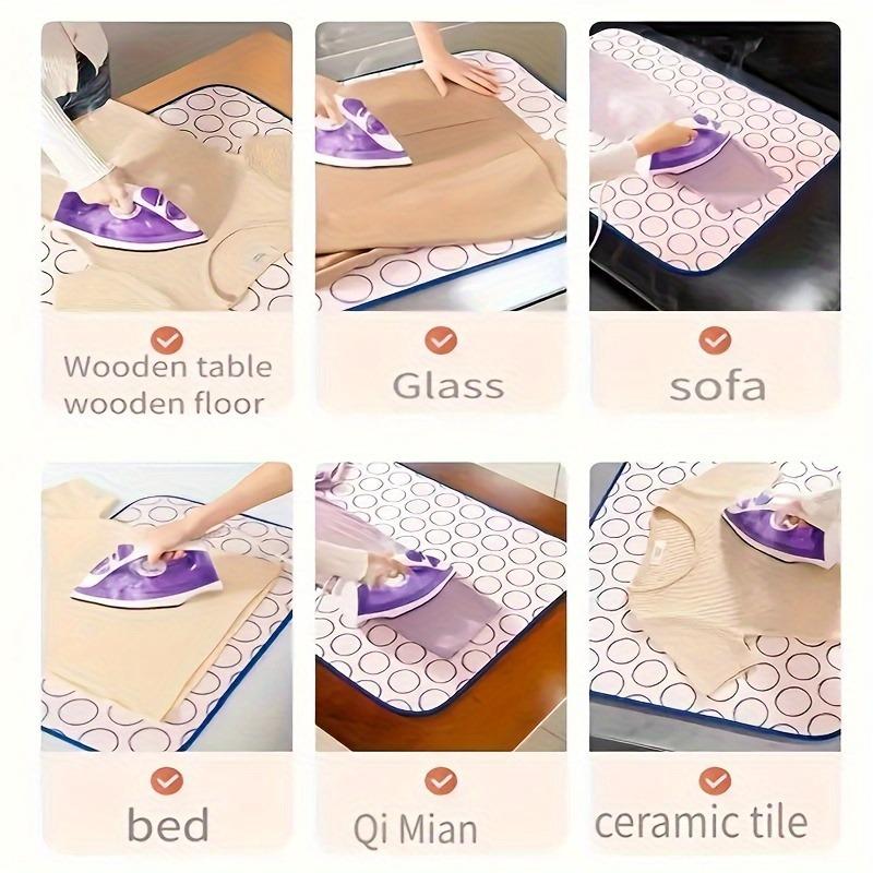 Foldable Heat Resistant Ironing Mat,  1 Count Portable Non-slip Ironing Pad, Ironing Board Cover for Travel and Home Use